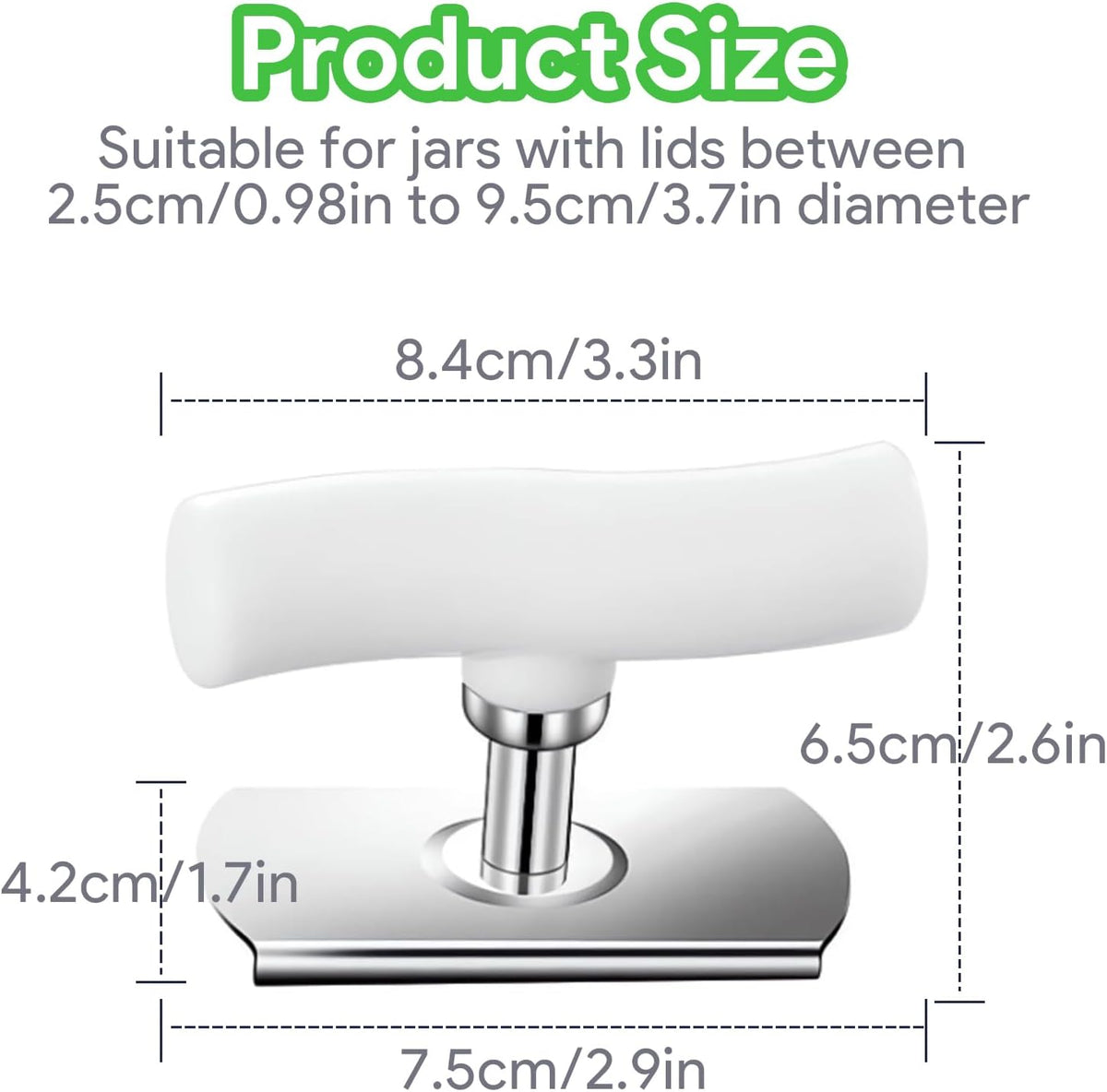 Stainless Steel Jar Opener & Bottle Lid Remover
