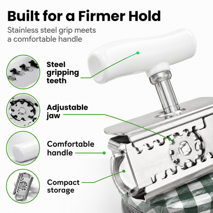 Stainless Steel Jar Opener & Bottle Lid Remover