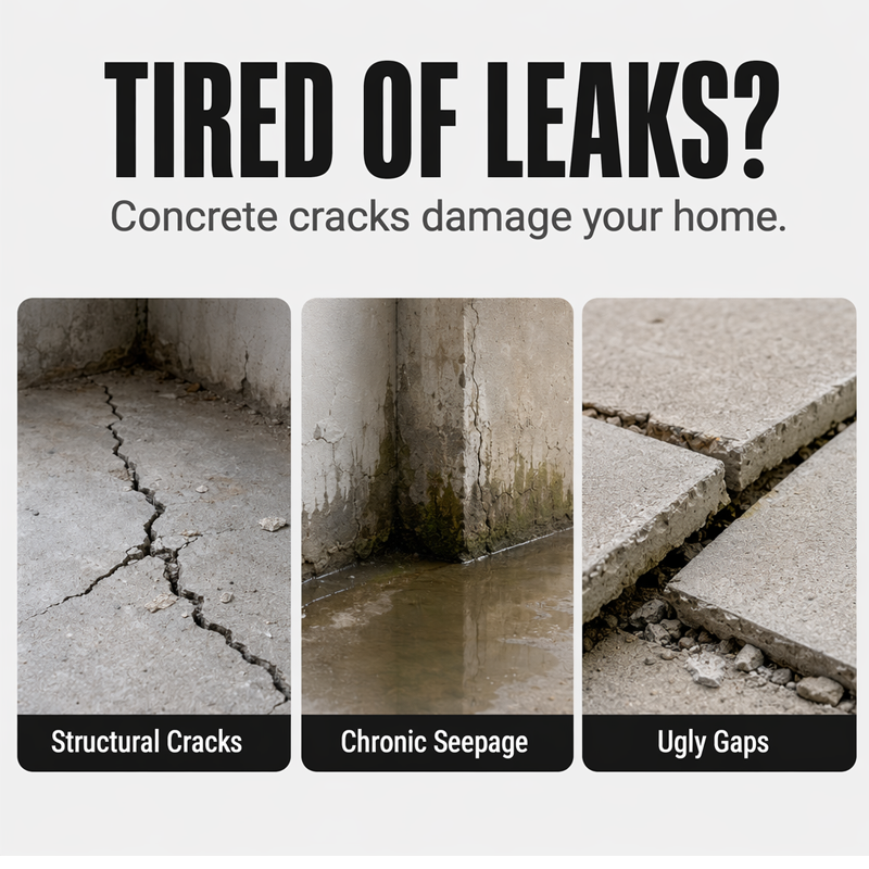⏰🔥LIMITED TIME 50% OFF! 🛠️Waterproof Concrete Crack Filler & Sealant