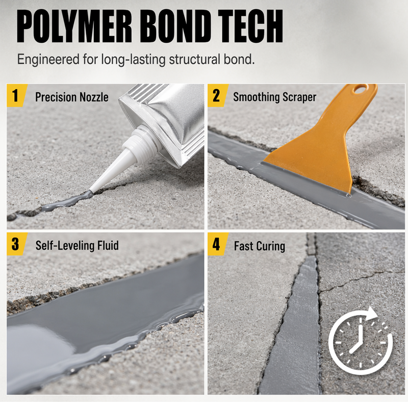 ⏰🔥LIMITED TIME 50% OFF! 🛠️Waterproof Concrete Crack Filler & Sealant