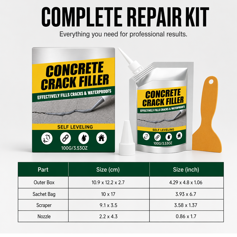 ⏰🔥LIMITED TIME 50% OFF! 🛠️Waterproof Concrete Crack Filler & Sealant