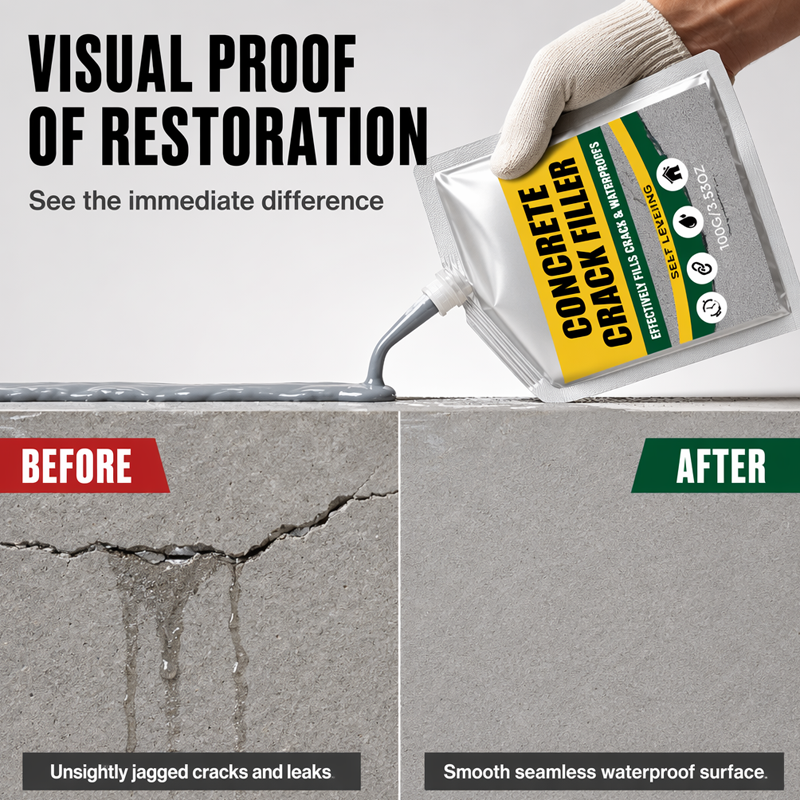 ⏰🔥LIMITED TIME 50% OFF! 🛠️Waterproof Concrete Crack Filler & Sealant