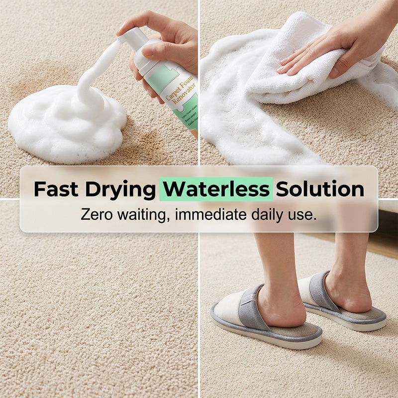 🎉2026 HOT SALE 50% OFF!🎉 Waterless Carpet Foam Stain Remover with Towel